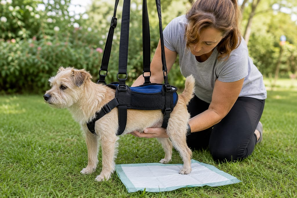 Bladder Management After FCE terrier with bladder relief