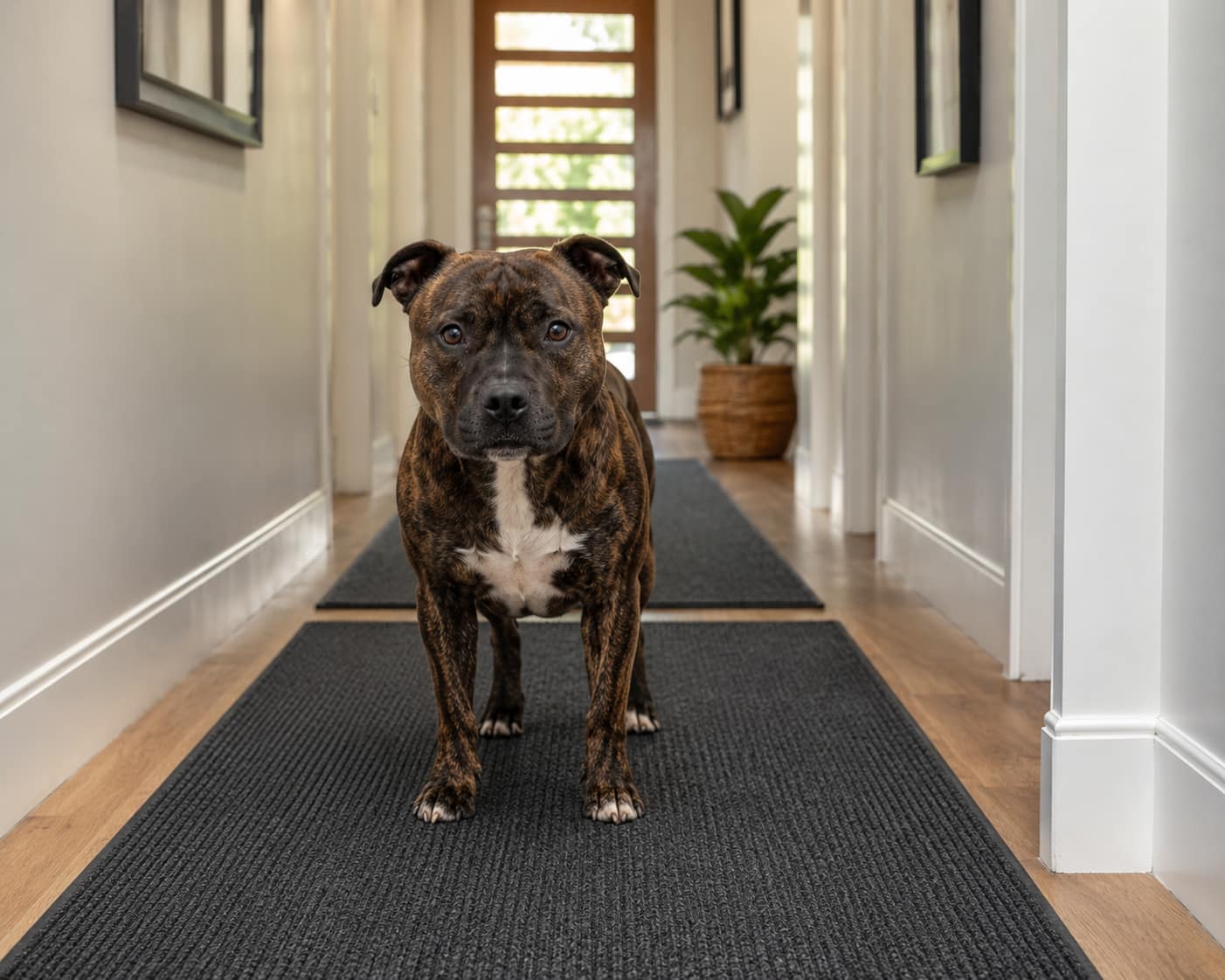 Safety & Comfort: Non-Slip Floor Runners staffy on floor mats